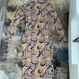 Forever 21 Mesh multi colored midi bodycon dress. Size L